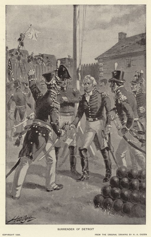 Rendição de Detroit (litho) de Henry Alexander (after) Ogden