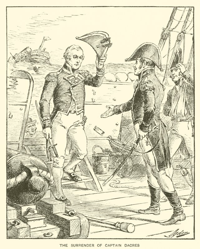 A Rendição do Capitão Dacres (litho) de Henry Alexander (after) Ogden
