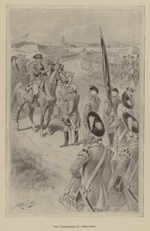 A rendição em Yorktown (litho) de Henry Alexander (after) Ogden