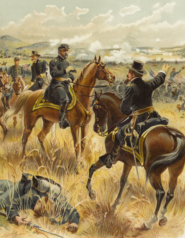 Meade em Gettysburg, 2 de julho de 1863 de Henry Alexander Ogden