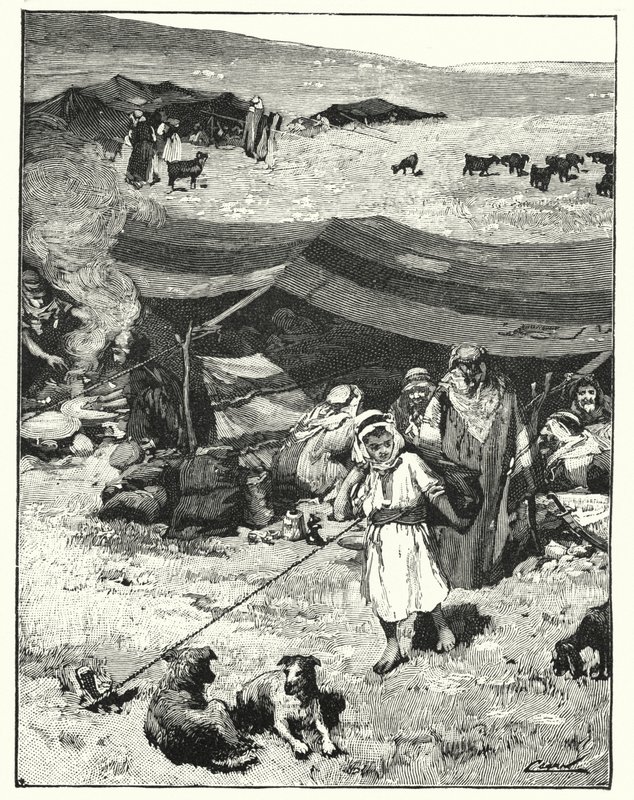 Um acampamento beduíno (litho) de Henry Andrew Harper