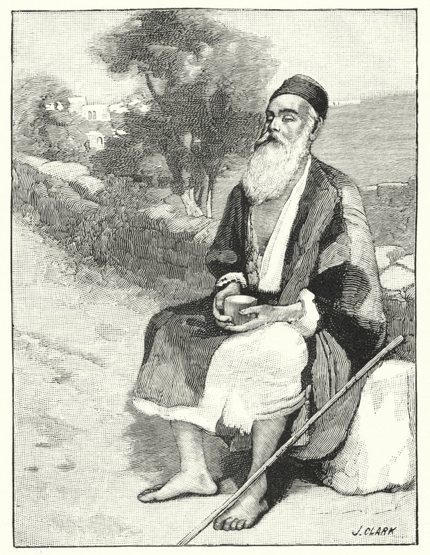 Um mendigo cego perto de Jerusalém (litho) de Henry Andrew Harper