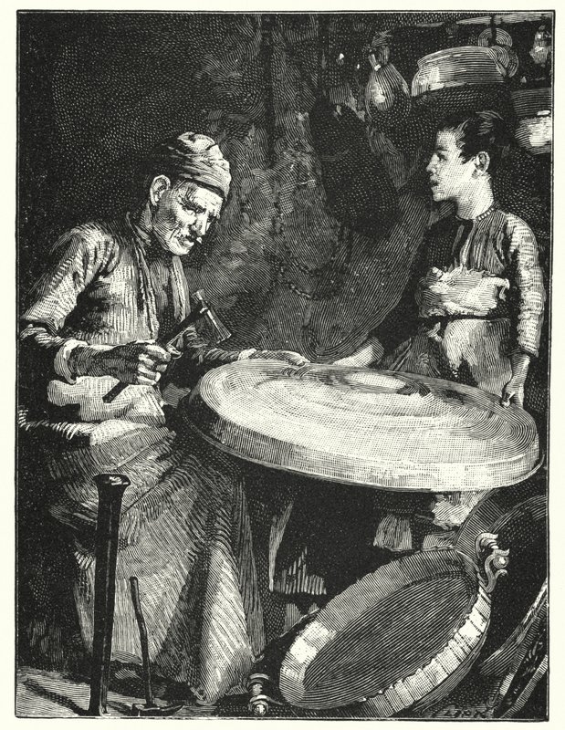 Um caldeireiro oriental (litho) de Henry Andrew Harper