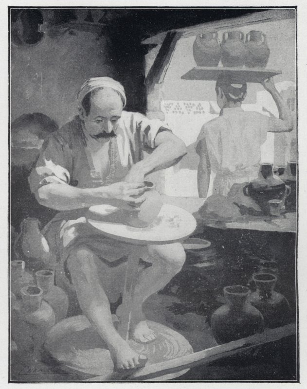 Um oleiro oriental (litho) de Henry Andrew Harper
