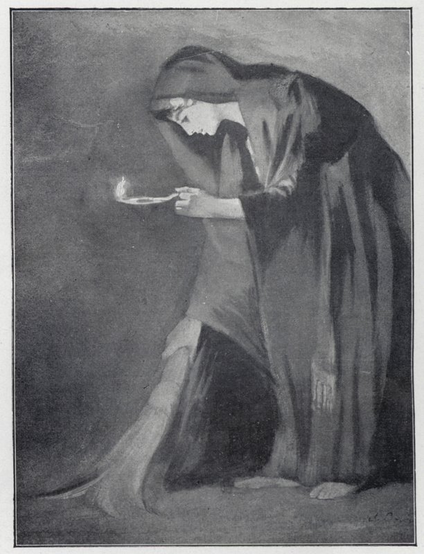 Uma mulher oriental à procura de uma moeda perdida (litho) de Henry Andrew Harper