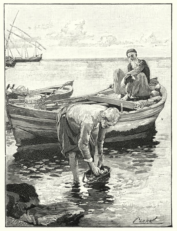 Pescadores no Mar de Tiberíades (litho) de Henry Andrew Harper