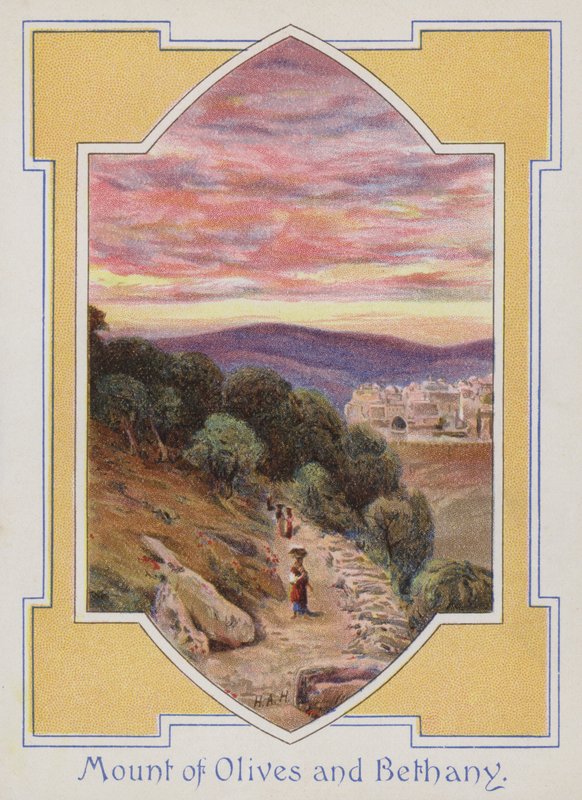 Monte das Oliveiras e Bethany (chromolitho) de Henry Andrew Harper