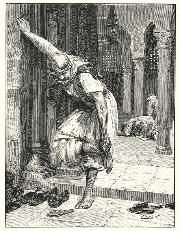 Calçar sapatos, um costume oriental (litho) de Henry Andrew Harper