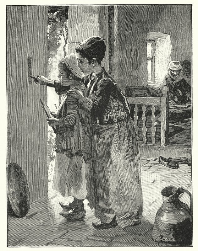 Estatutos e leis sobre o umbral da casa do judeu (litho) de Henry Andrew Harper