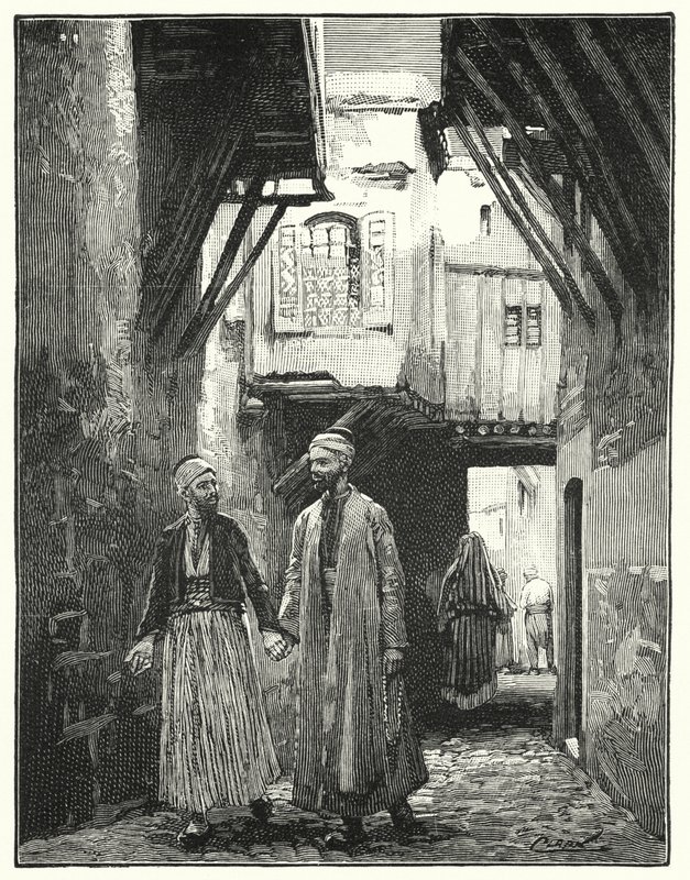 Rua em Damasco (litho) de Henry Andrew Harper
