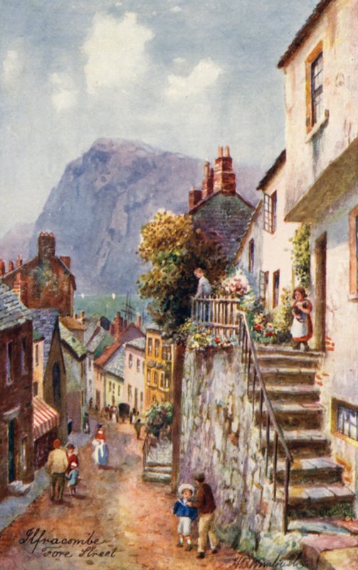 Fore Street, Ilfracombe (litografia a cores) de Henry B. (after) Wimbush