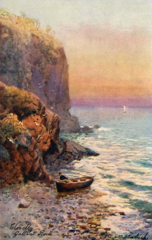 Gallant Rock, Clovelly (litografia a cores) de Henry B. (after) Wimbush
