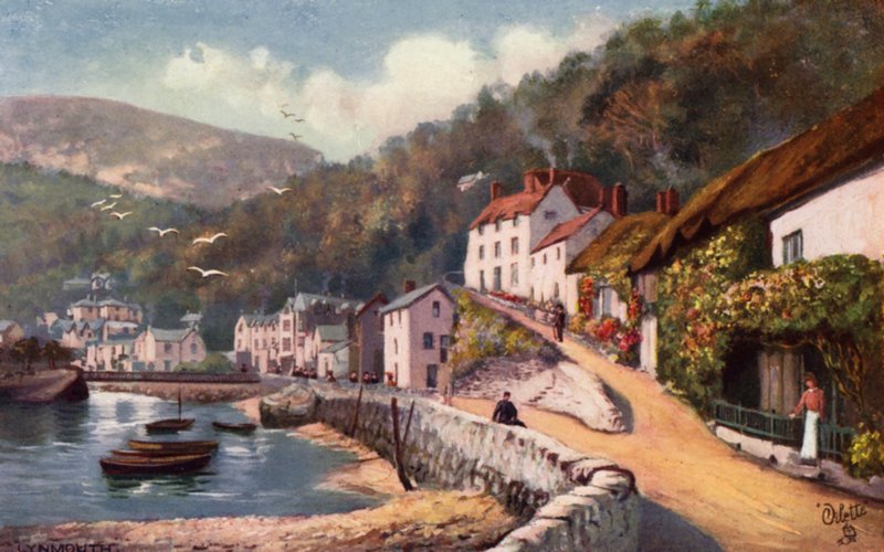 Lynmouth (litografia a cores) de Henry B. (after) Wimbush
