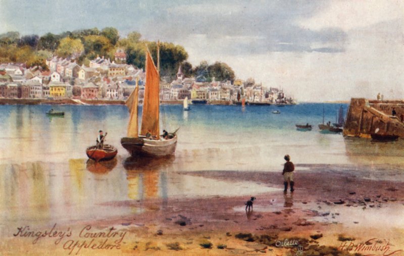 The Harbour, Appledore (litografia a cores) de Henry B. (after) Wimbush