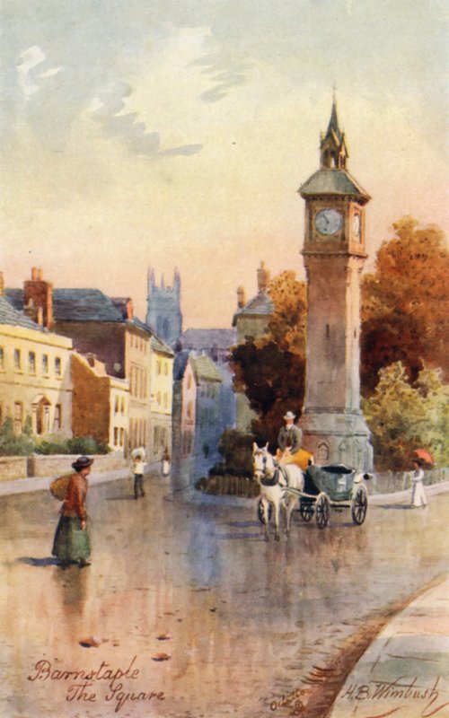 The Square, Barnstaple (litografia a cores) de Henry B. (after) Wimbush