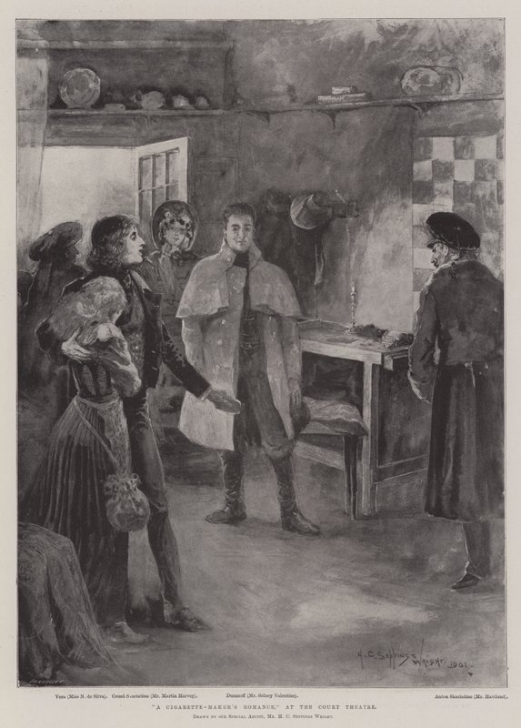 Romance de um fabricante de cigarros, no Court Theatre de Henry Charles Seppings Wright