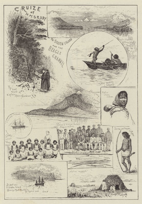Cruize de HMS Ruby para Staten Island e o Canal de Beagle de Henry Charles Seppings Wright