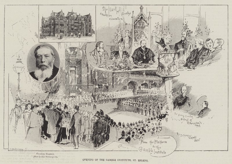 Abertura do Instituto Gamble, St Helens de Henry Charles Seppings Wright