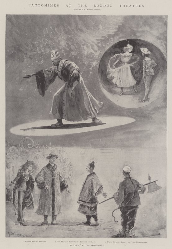Pantomimes no London Theatres (litho) de Henry Charles Seppings Wright