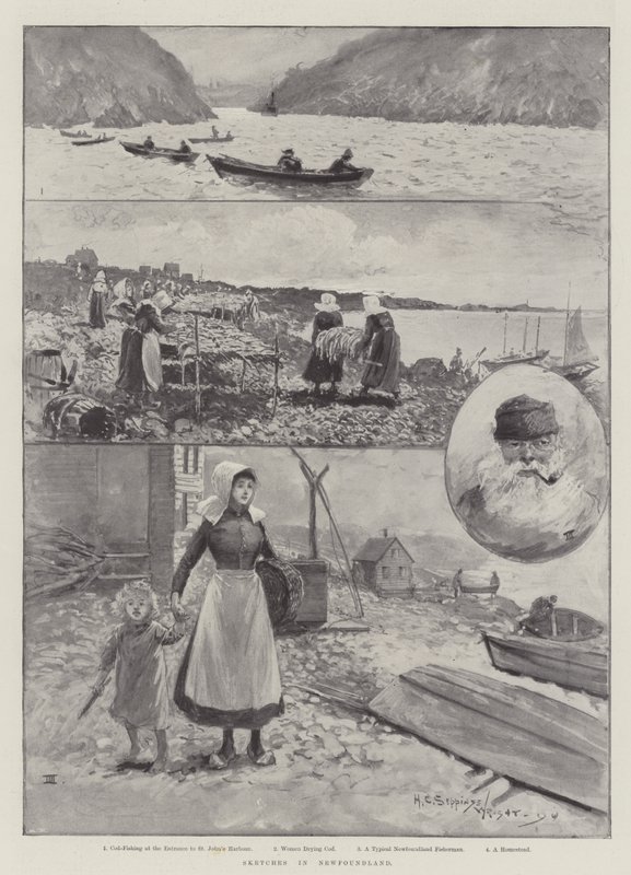 Esboços em Newfoundland de Henry Charles Seppings Wright