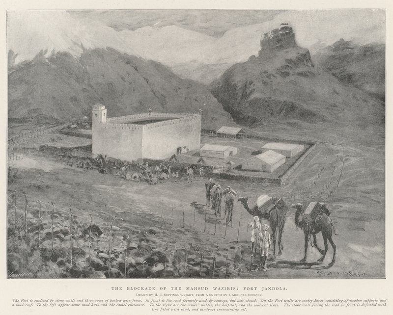 O bloqueio do Mahsud Waziris, Fort Jandola de Henry Charles Seppings Wright