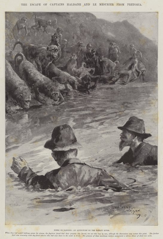 A fuga dos capitães Haldane e Le Mesurier de Pretória de Henry Charles Seppings Wright