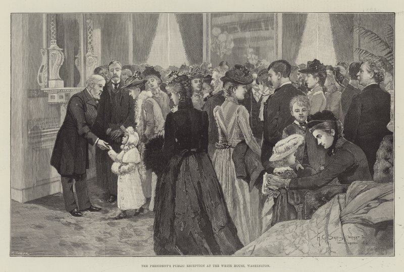 Recepção Pública do Presidente na Casa Branca, Washington de Henry Charles Seppings Wright