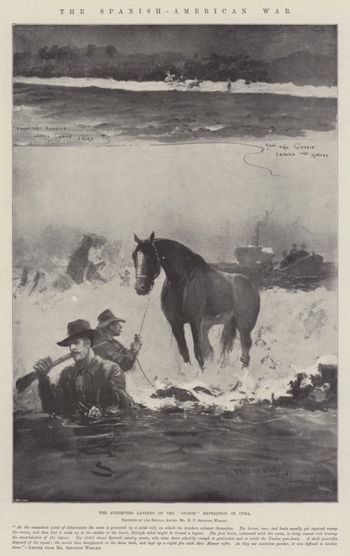 A guerra hispano-americana, a tentativa de desembarque da Expedição Gussie em Cuba de Henry Charles Seppings Wright