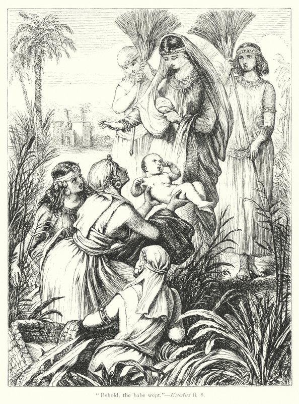 O achado de Moisés (gravura) de Henry Courtney (after) Selous