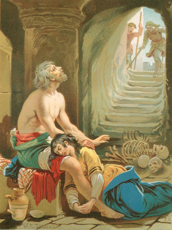 Desânimo e sua filha em duvidar do castelo de Henry Courtney Selous