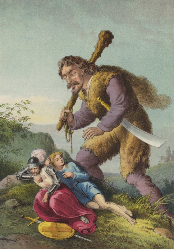 Desespero Gigante (cromolito) de Henry Courtney Selous