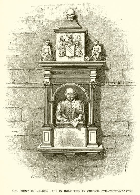 Monumento a Shakespeare na Igreja da Santíssima Trindade, Stratford-on-Avon de Henry Courtney Selous