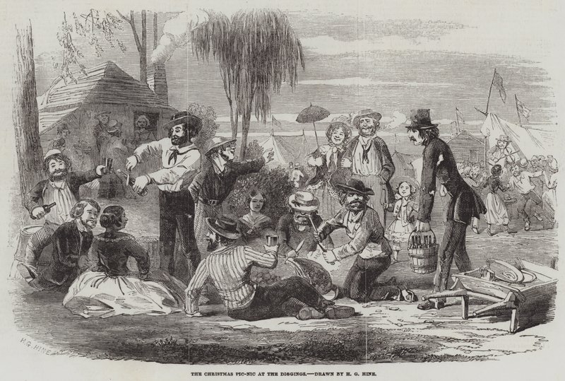 O Natal Pic-Nic no Diggings de Henry George Hine