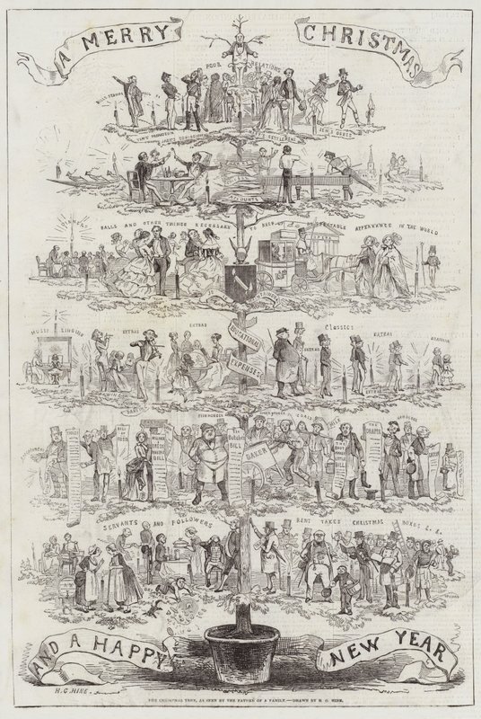 A árvore de Natal, vista pelo pai de uma família de Henry George Hine