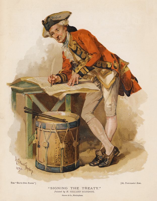 Assinatura do Tratado (cromolito) de Henry Gillard (after) Glindoni