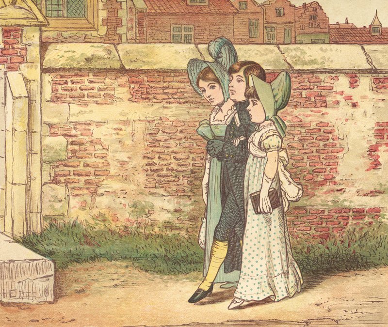 Pessoas que vão à igreja (cor litho) de Henry Hetherington Emmerson