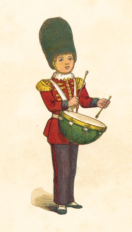Rapazinho baterista (cor litho) de Henry Hetherington Emmerson