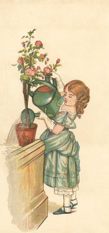 A Princesa Jardinagem (cor litho) de Henry Hetherington Emmerson
