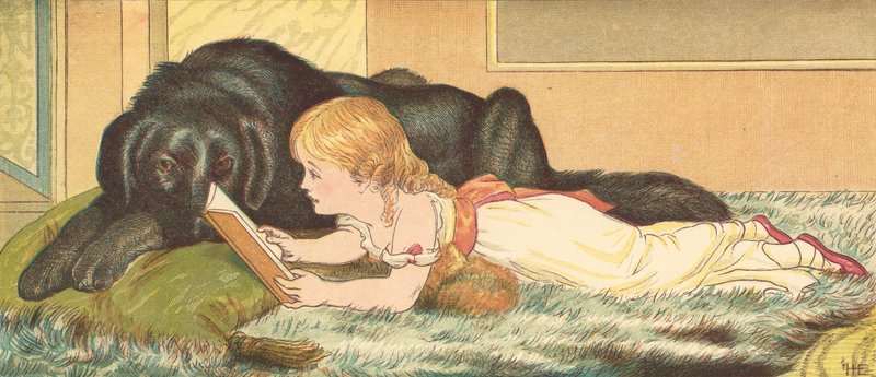 A Princesa e o seu Guardião (cor litho) de Henry Hetherington Emmerson
