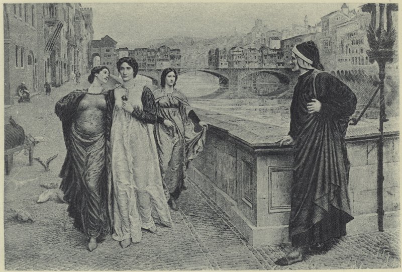 Dante e Beatrice (fotogravura) de Henry Holiday