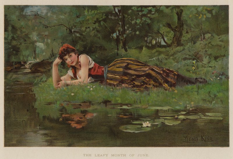 O Mês da Folha de Junho (chromolitho) de Henry John Yeend King