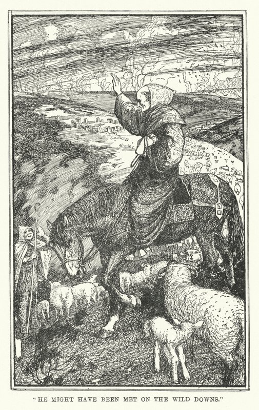 "Ele pode ter sido encontrado em descidas selvagens" (litho) de Henry Justice Ford