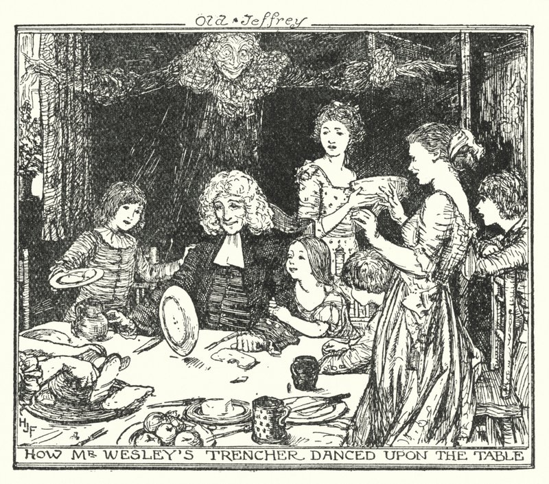 Como a vala do Sr. Wesley dançou sobre a mesa (litho) de Henry Justice Ford