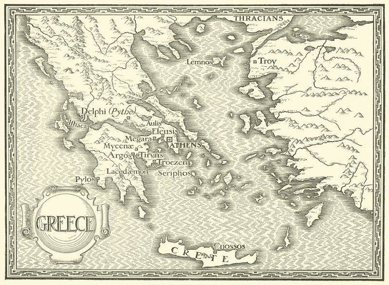 Mapa da Grécia de Henry Justice Ford