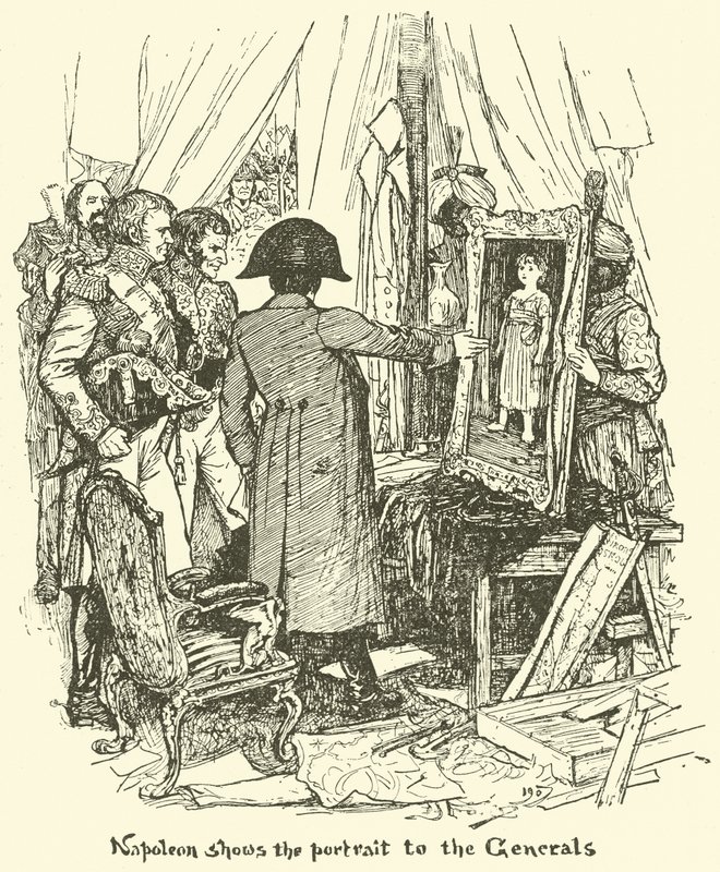 Napoleão mostra o retrato aos generais de Henry Justice Ford