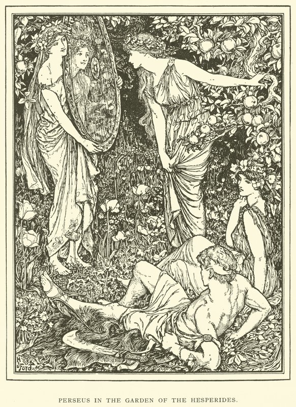 Perseu no Jardim das Hespérides de Henry Justice Ford