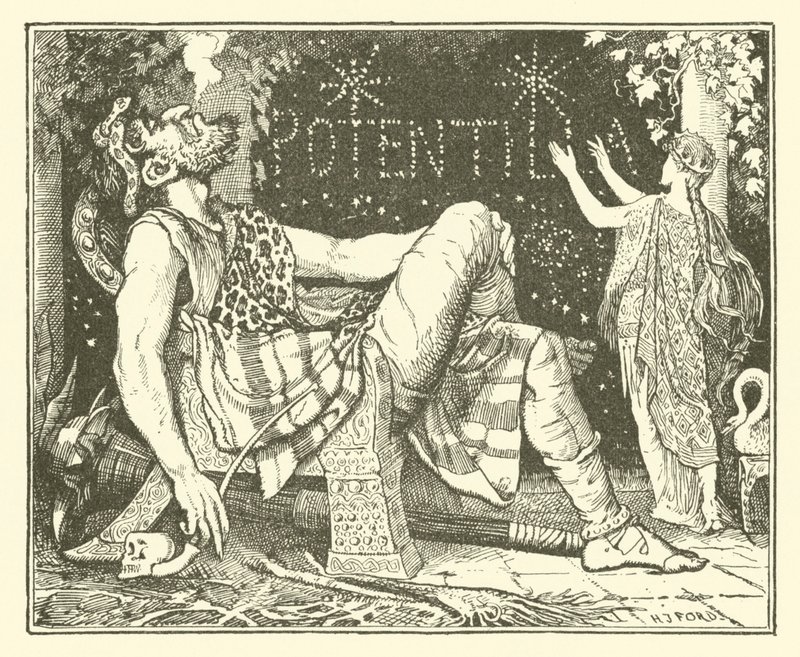 Príncipe Narciso e a Princesa Potentilla (gravura) de Henry Justice Ford