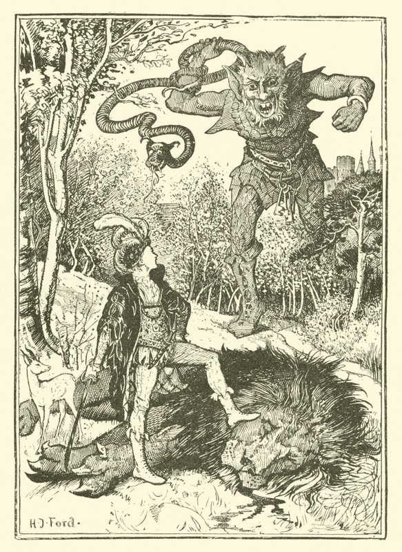 Príncipe Vivien e Princesa Plácida (gravura) de Henry Justice Ford