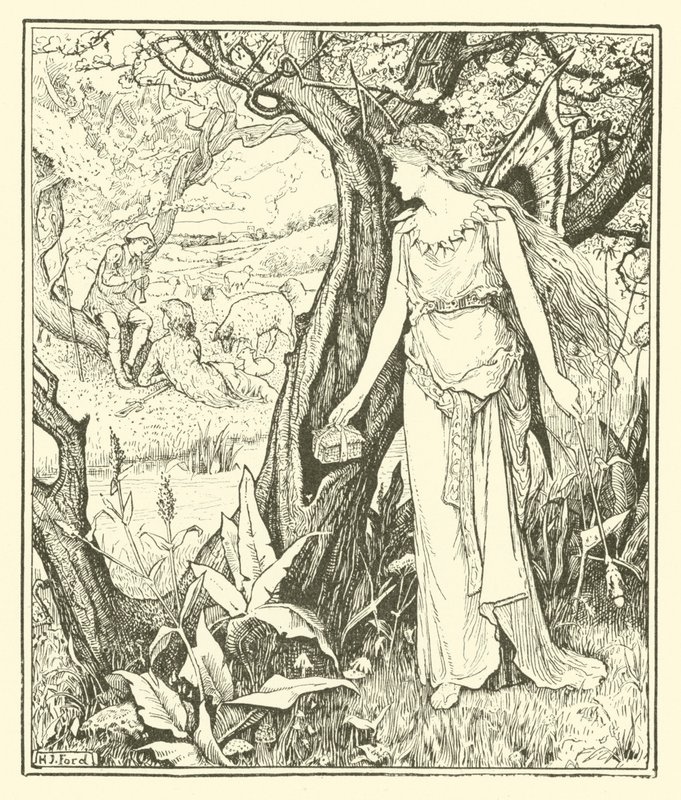 Sylvain e Jocosa (gravura) de Henry Justice Ford