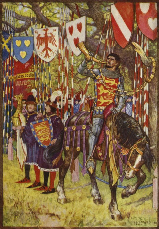 O conde de Huntingdon sopra o chifre de ouro de Henry Justice Ford